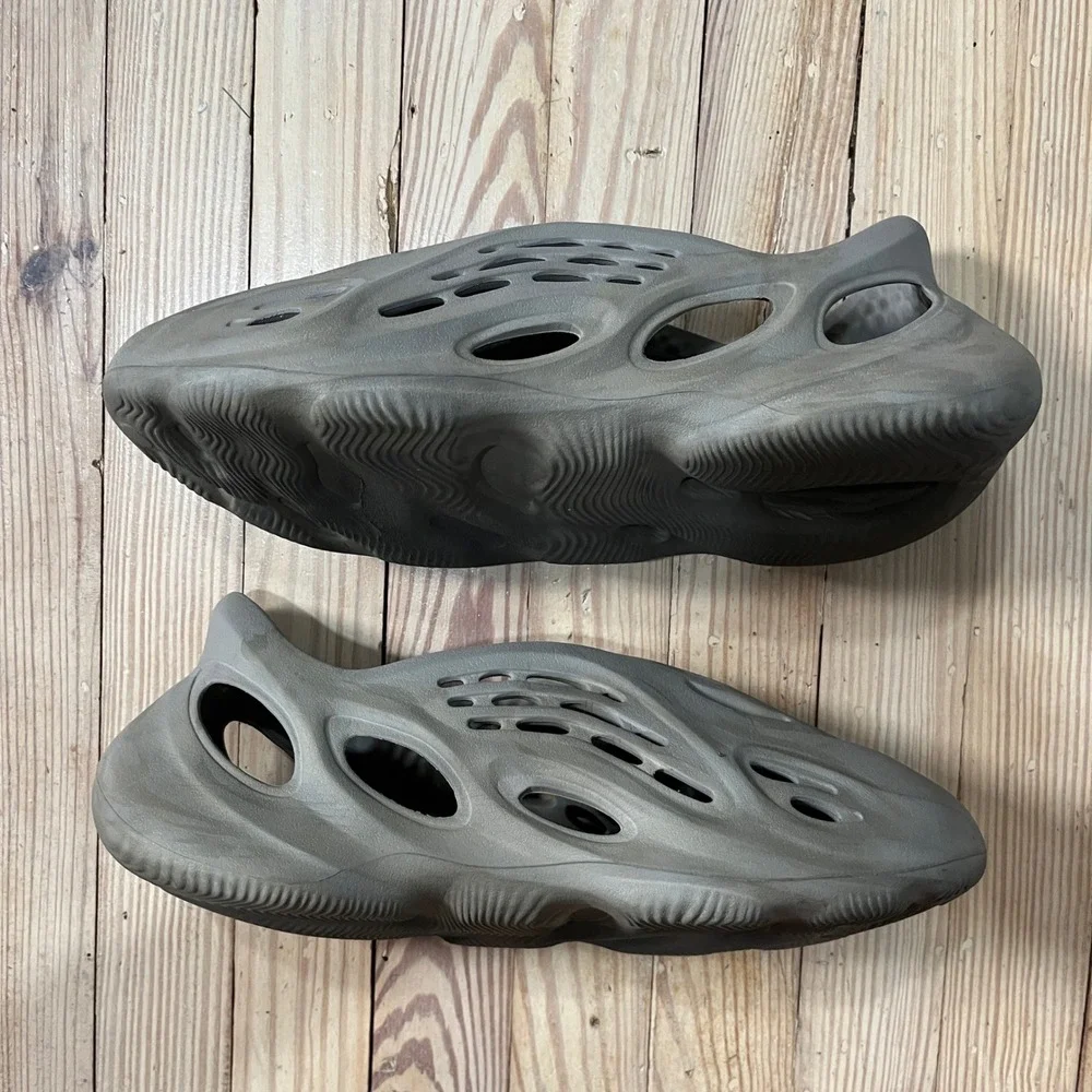 Adidas Yeezy Foam Runner Stone Sage Mens Size 14 Grey Marbled Slip On GX4472